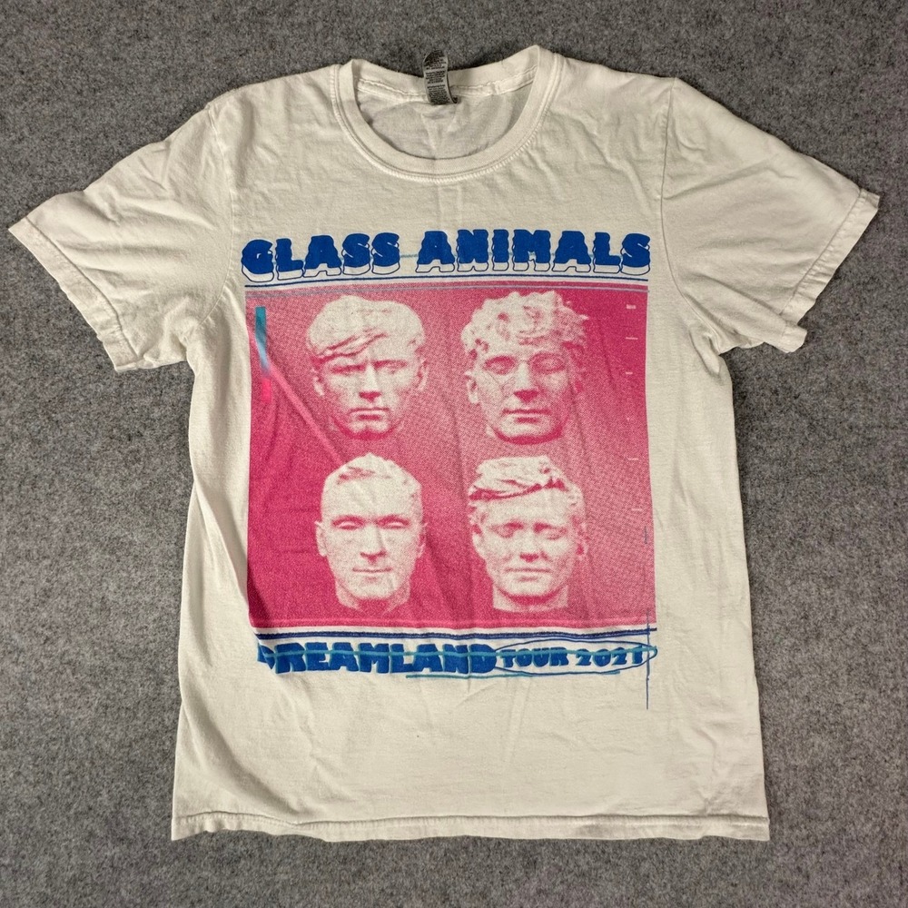 Glass Animals Womens Small Gildan Shirt White Dreamland Tour 2021 Graphic